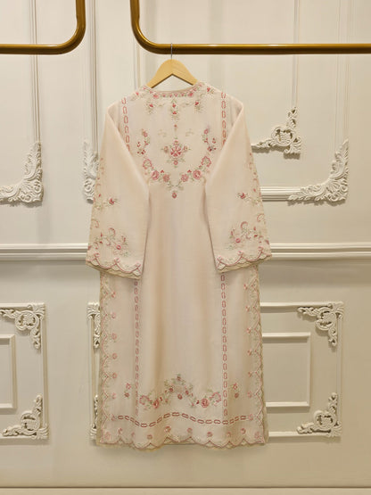 AGHA NOOR 3 Piece- Pure Sheesha Silk Embroidered Suit