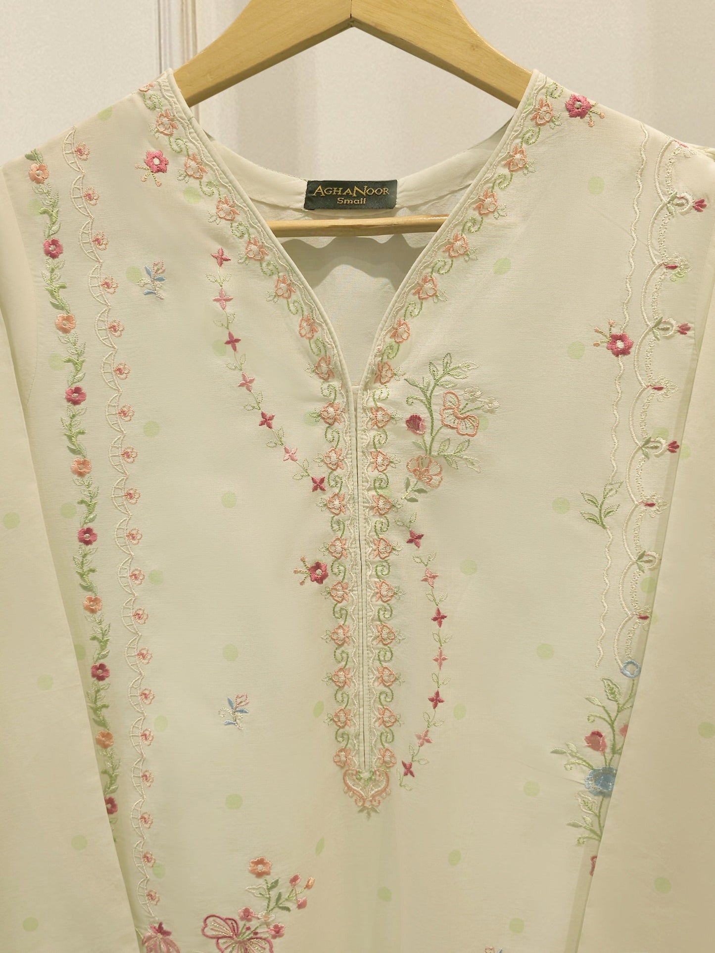 2 Piece - Embroidered Cambric Suit