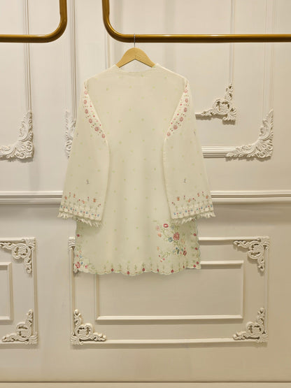 2 Piece - Embroidered Cambric Suit