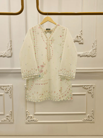 2 Piece - Embroidered Cambric Suit