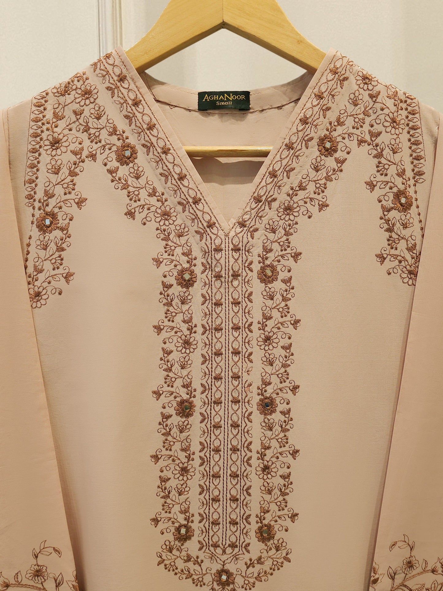 2 Piece - Embroidered Cambric Suit