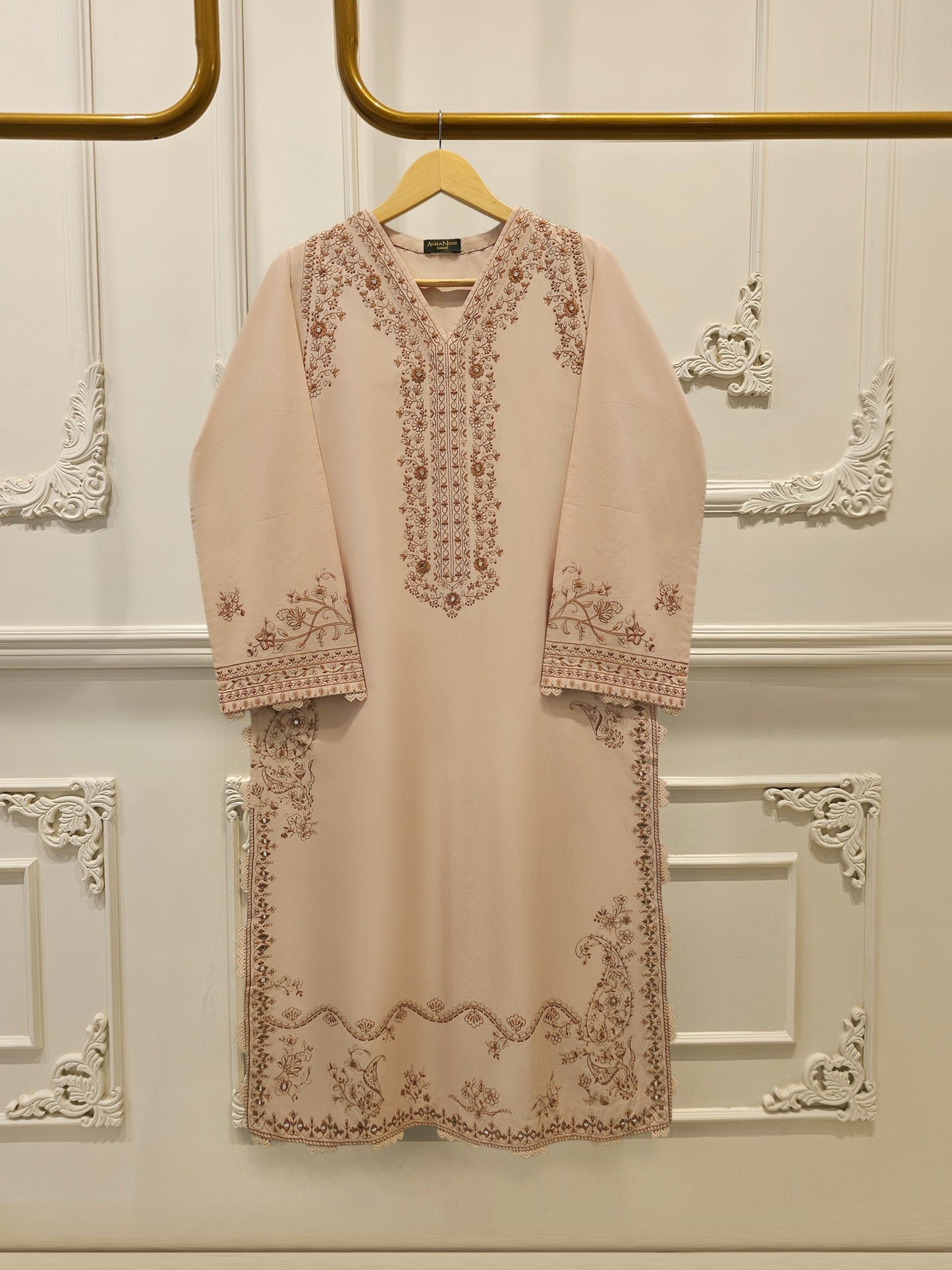 2 Piece - Embroidered Cambric Suit