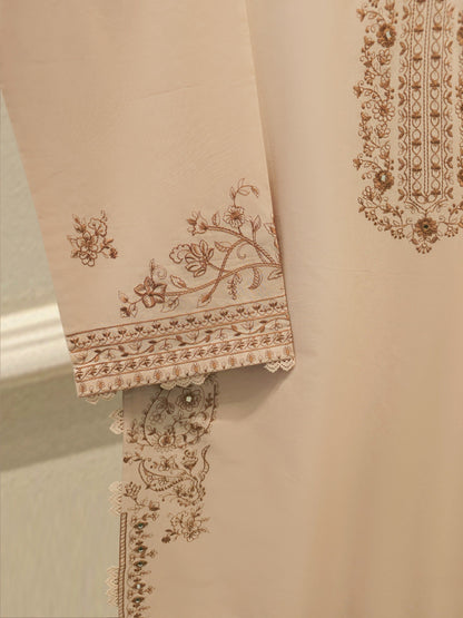 2 Piece - Embroidered Cambric Suit