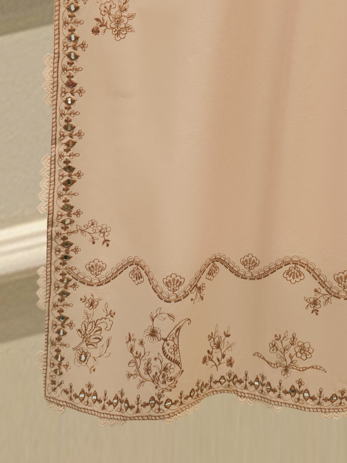 2 Piece - Embroidered Cambric Suit