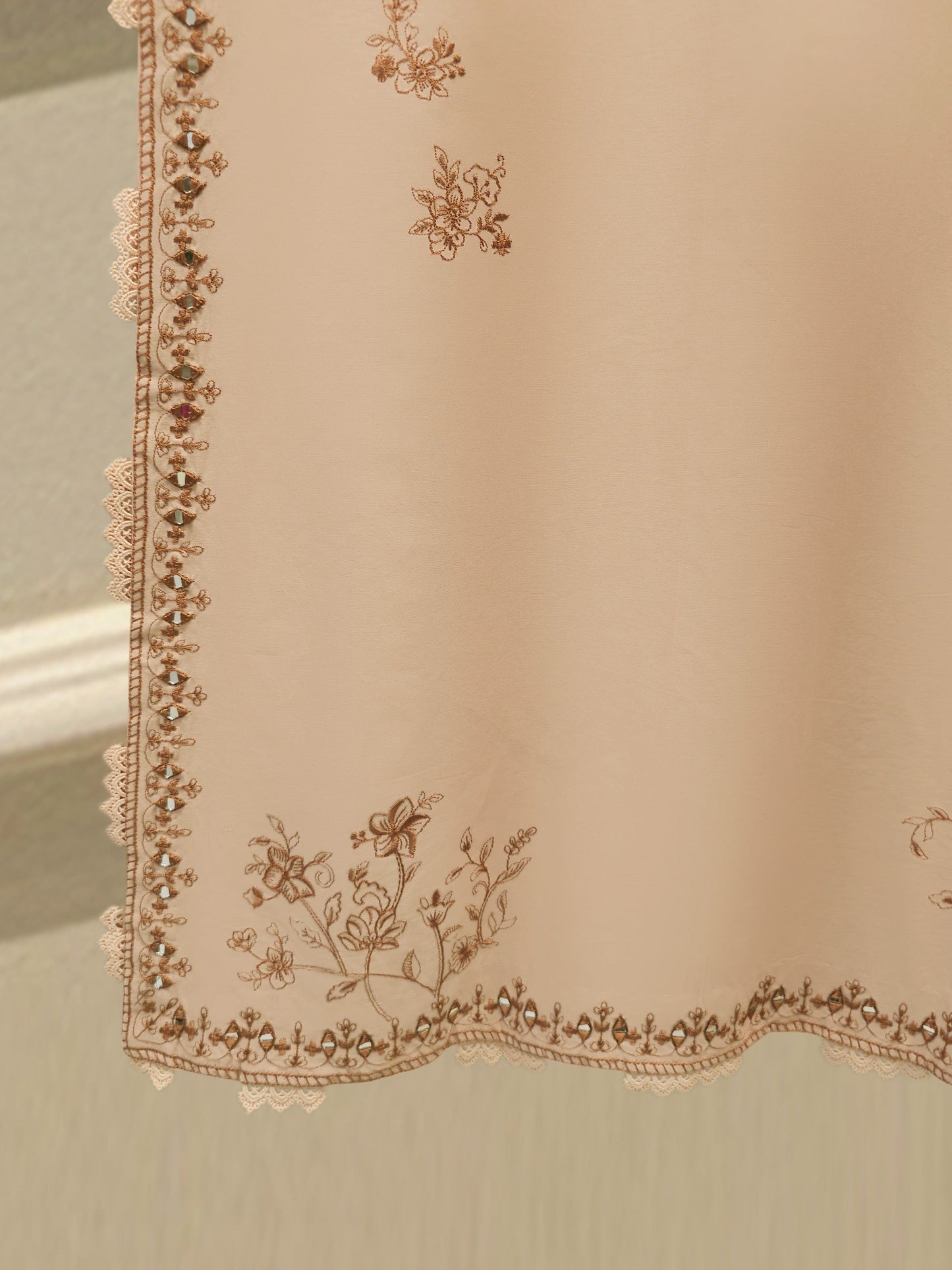 2 Piece - Embroidered Cambric Suit