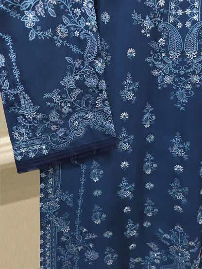 2 Piece- Pure Sheesha Silk Embroidered Suit