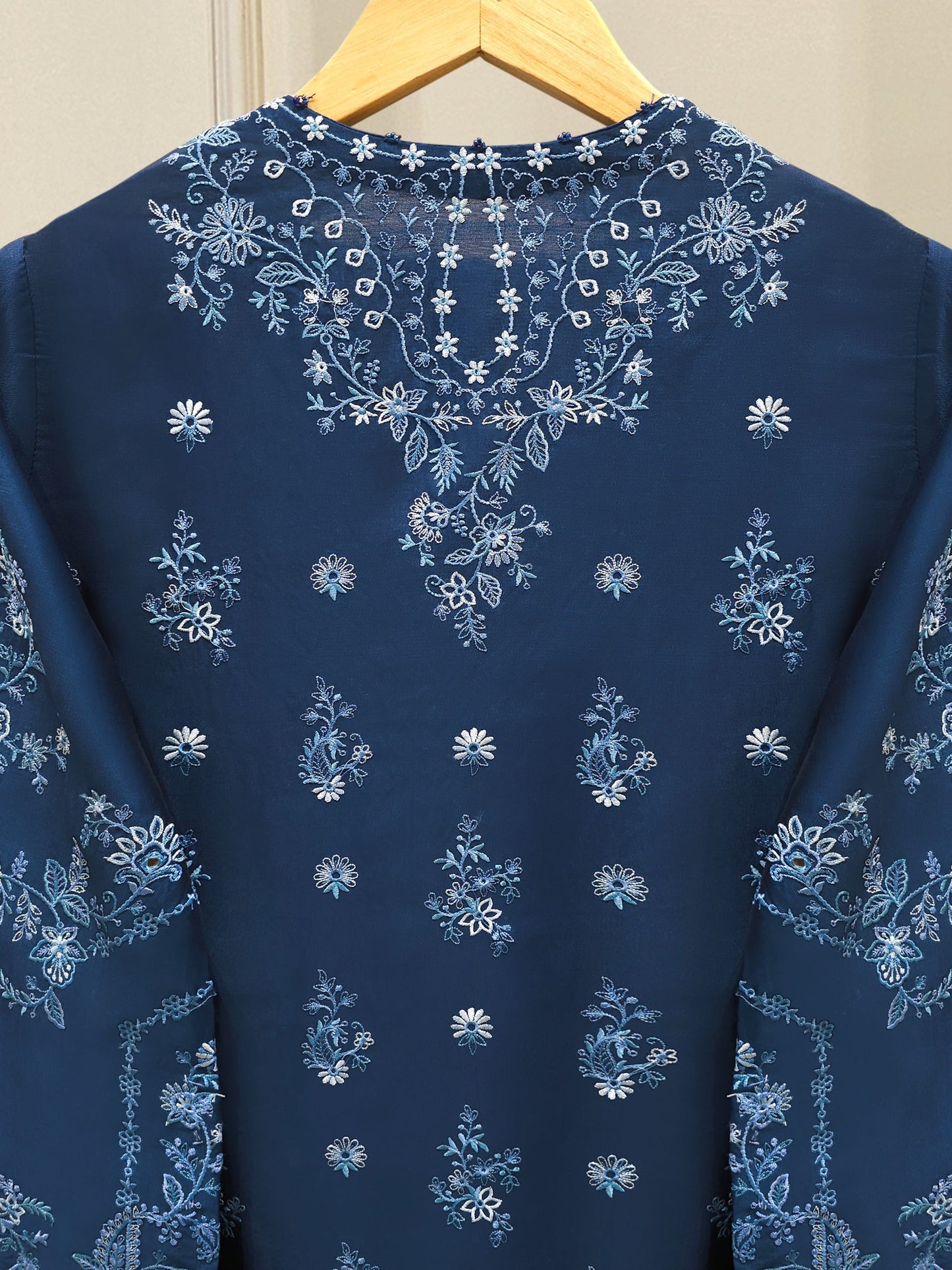 2 Piece- Pure Sheesha Silk Embroidered Suit