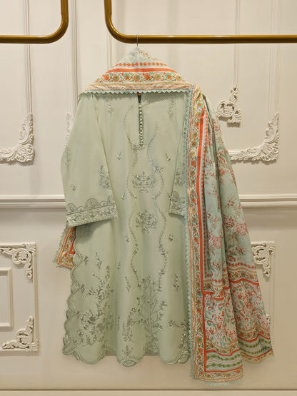 3 Piece - Embroidered Cambric Suit