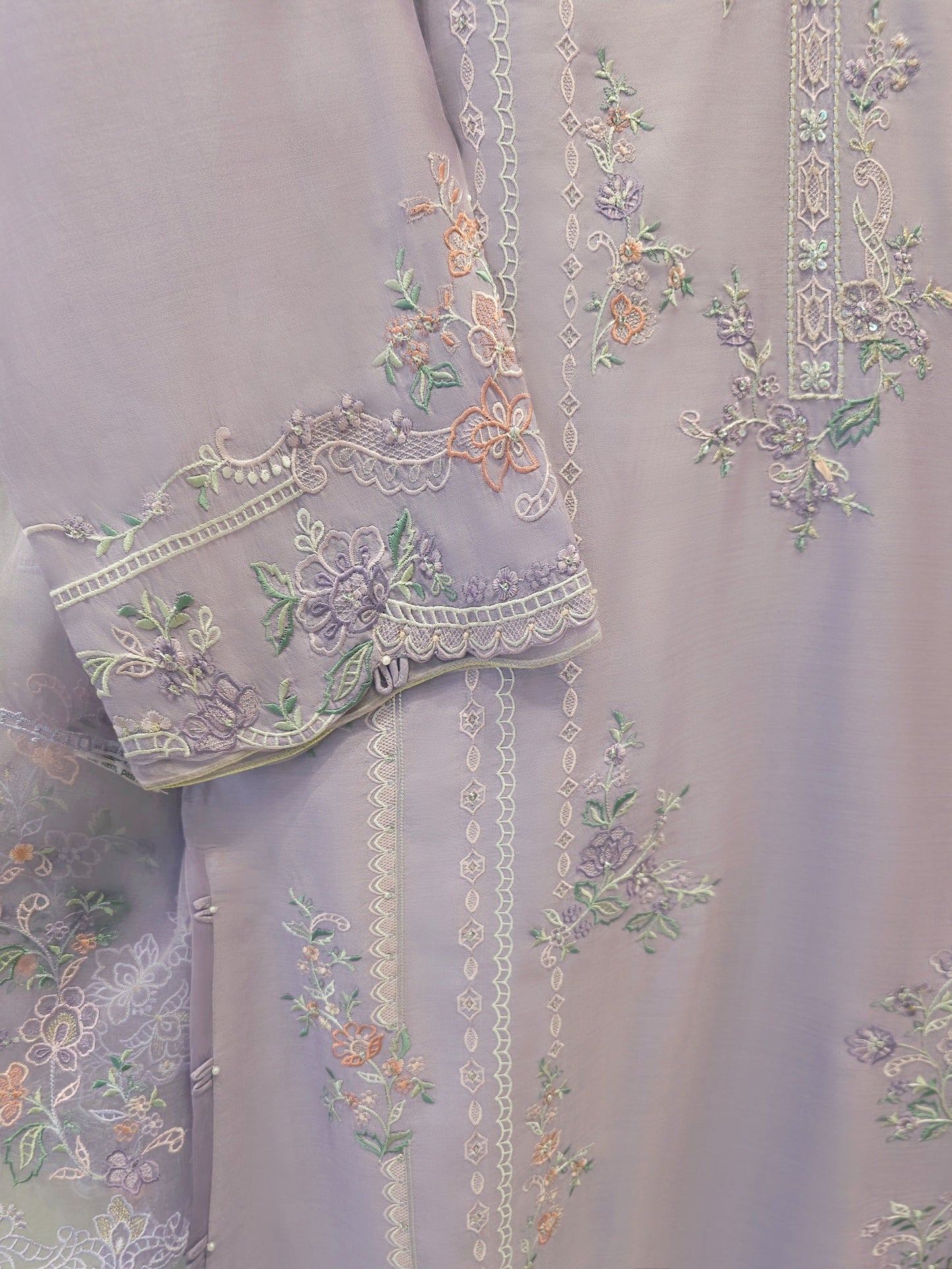 3 Piece - Pure Embroidered Cotton Net Suit