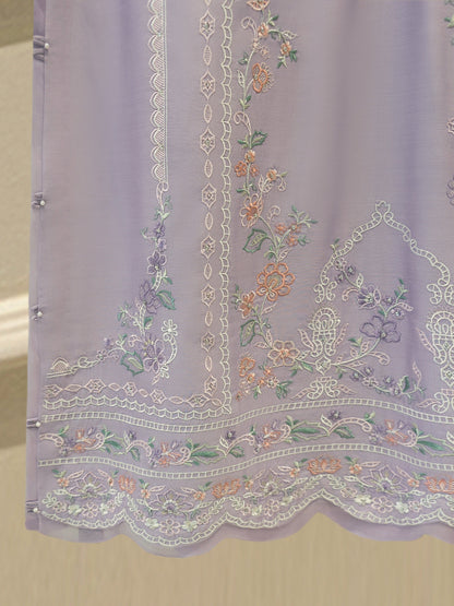 3 Piece - Pure Embroidered Cotton Net Suit