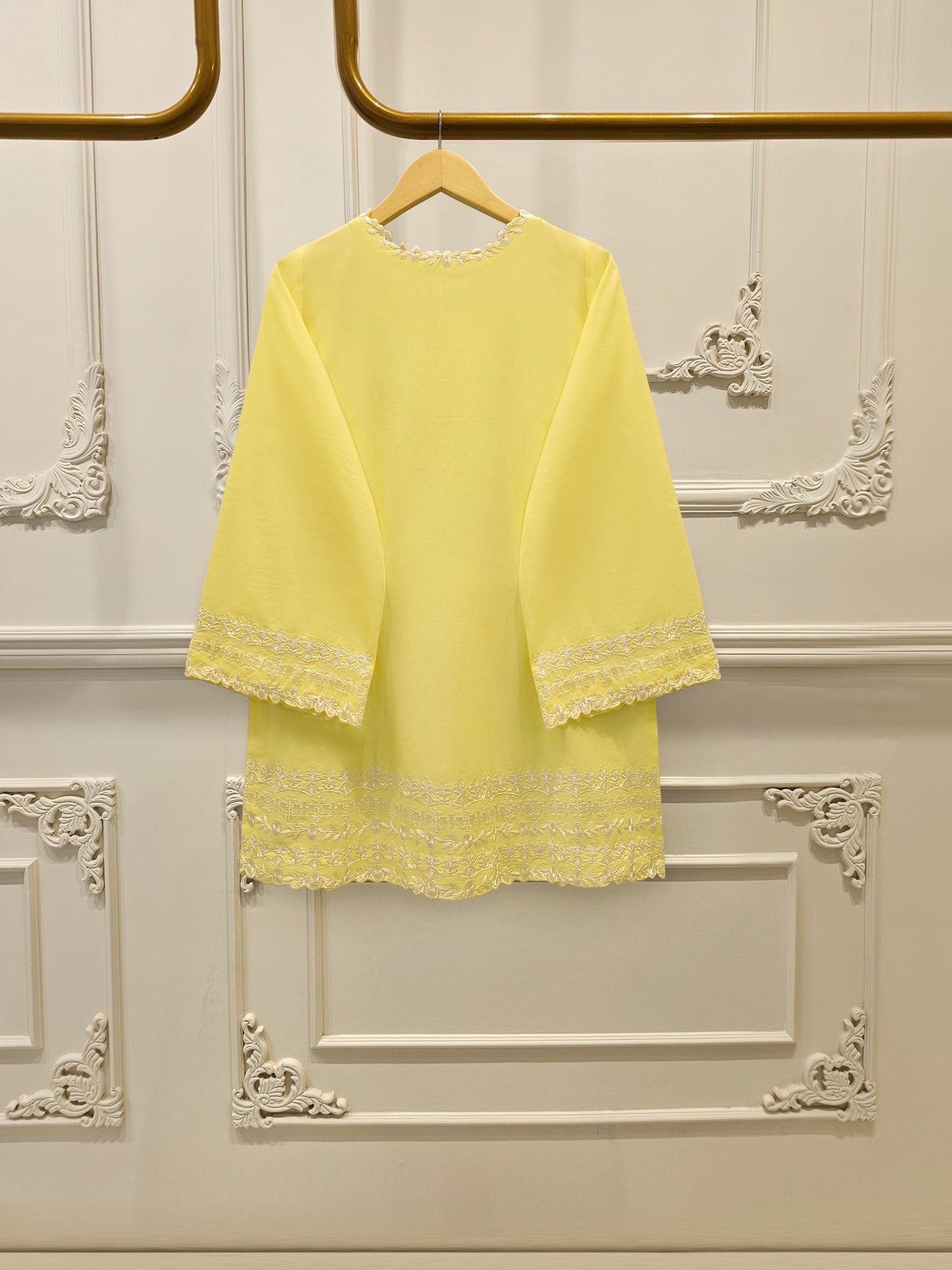 2 Piece - Embroidered Cambric Suit