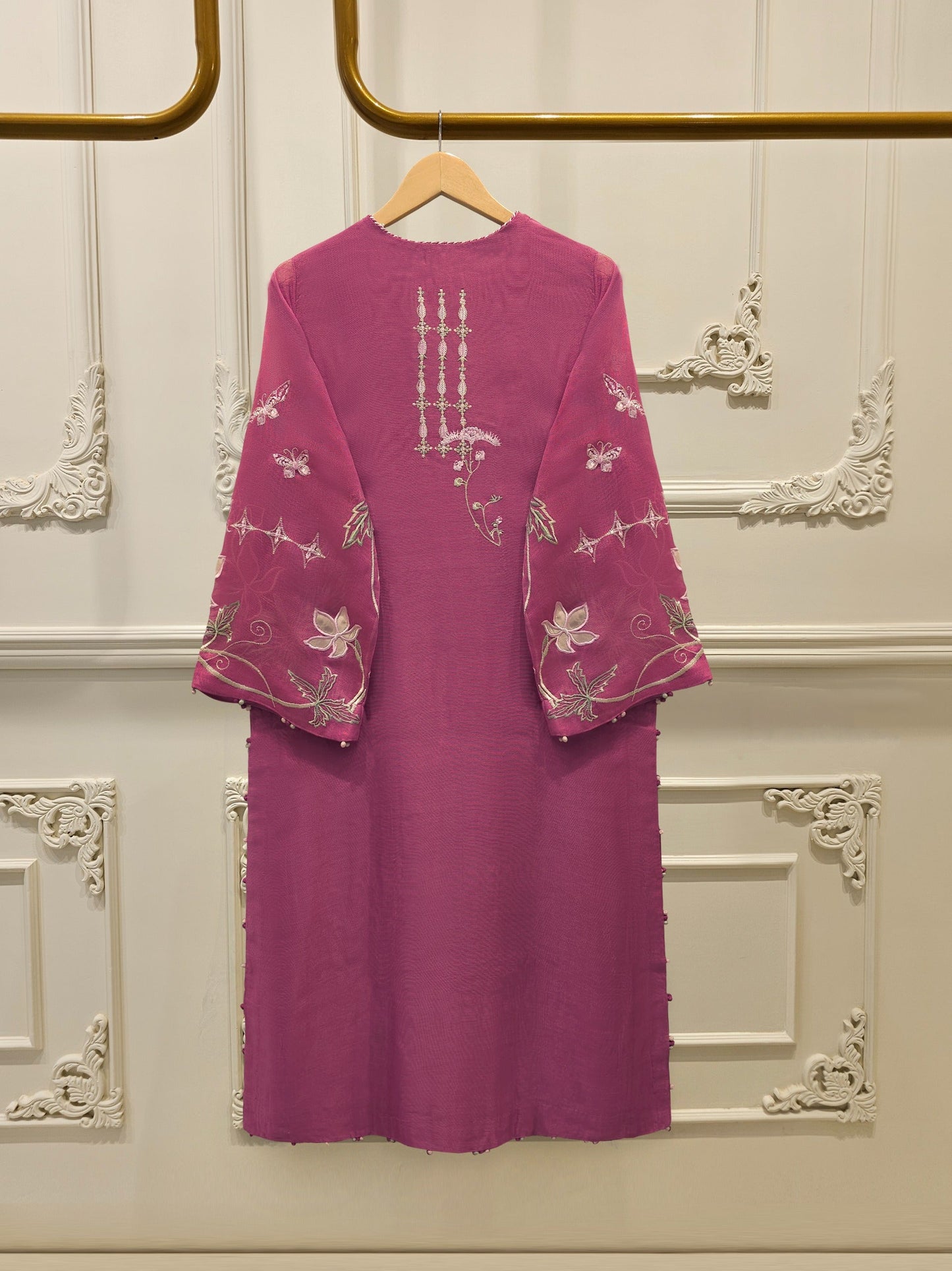 3 Piece - Pure Embroidered Cotton Net Suit