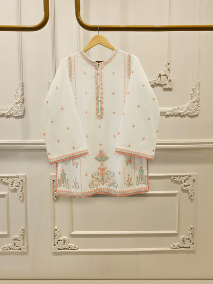2 Piece - Embroidered Cambric Suit