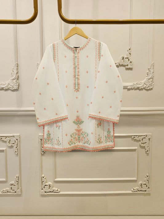 2 Piece - Embroidered Cambric Suit
