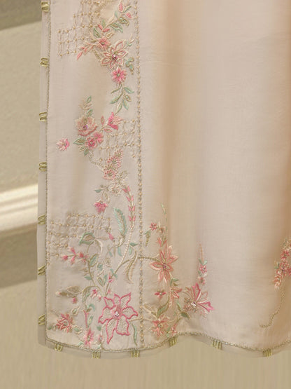 3 Piece- Pure Shisha Silk Embroidered Suit