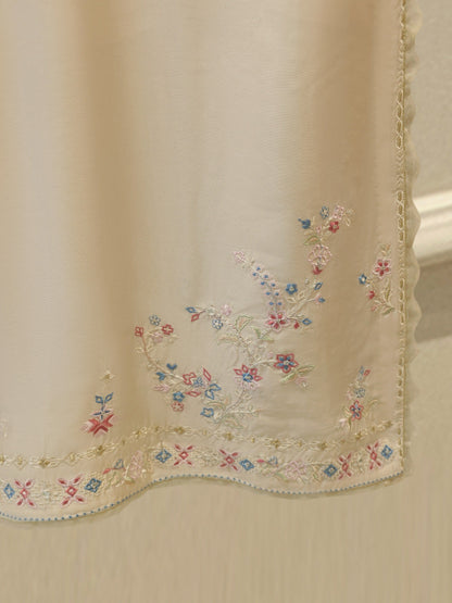 3 Piece- Pure Shisha Silk Embroidered Suit