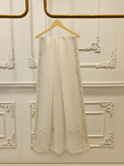 3 Piece- Pure Shisha Silk Embroidered Suit