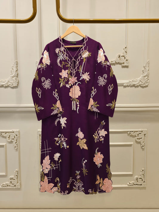 2 Piece - Pure Embroidered Korean Silk Suit
