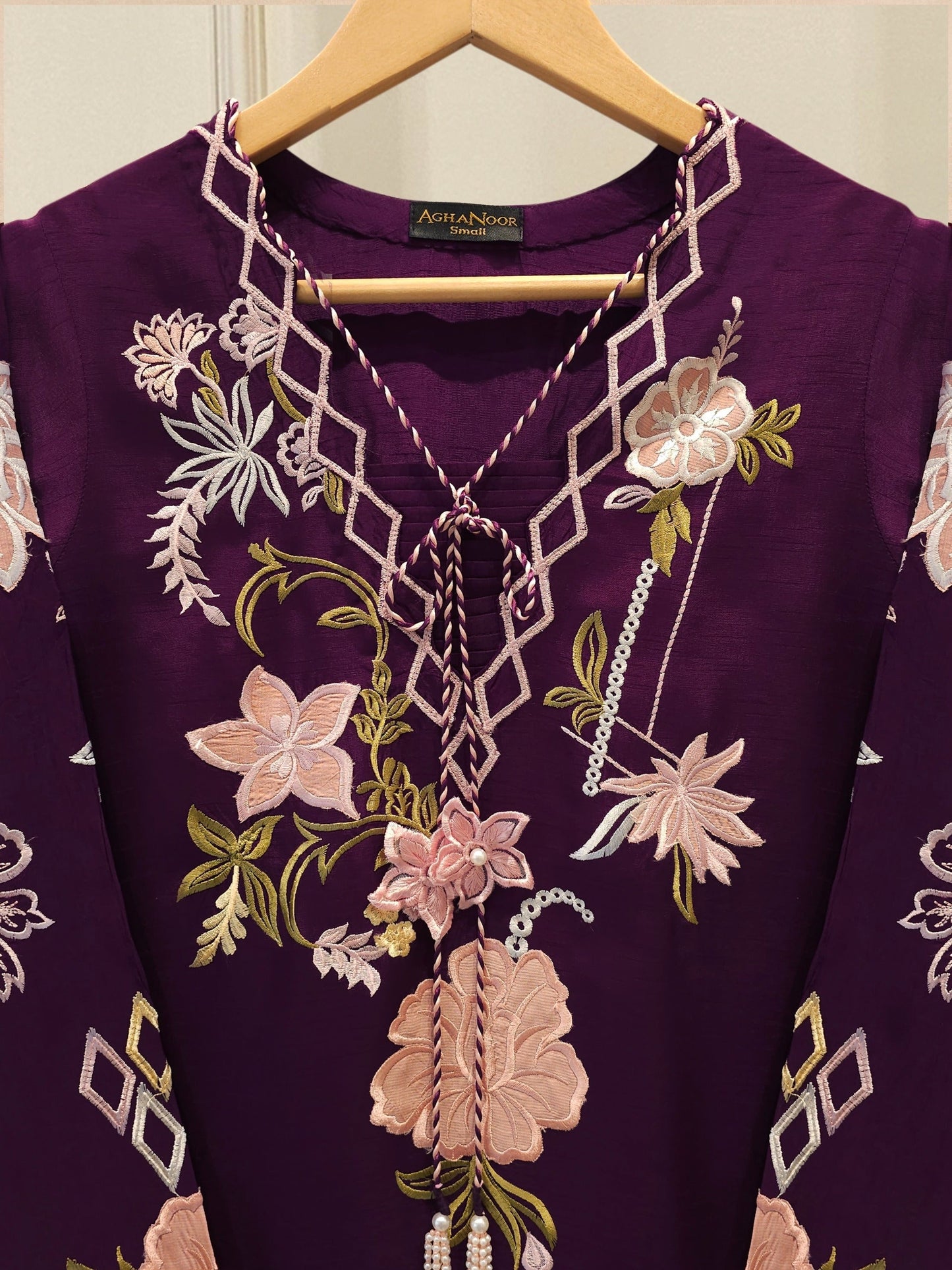 2 Piece - Pure Embroidered Korean Silk Suit