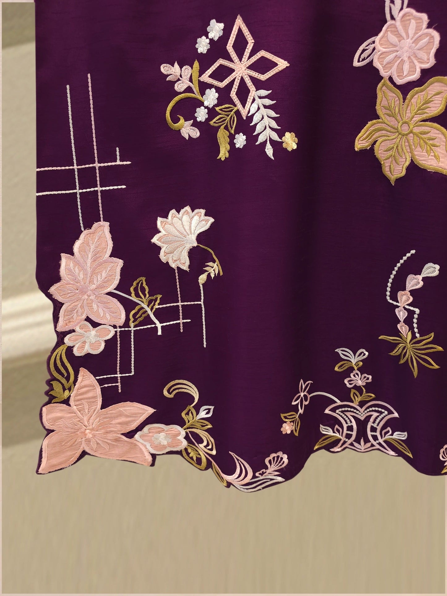 2 Piece - Pure Embroidered Korean Silk Suit