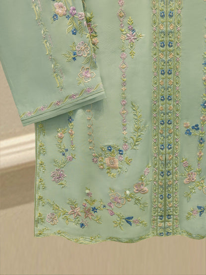 3 Piece- Pure Shisha Silk Embroidered Suit