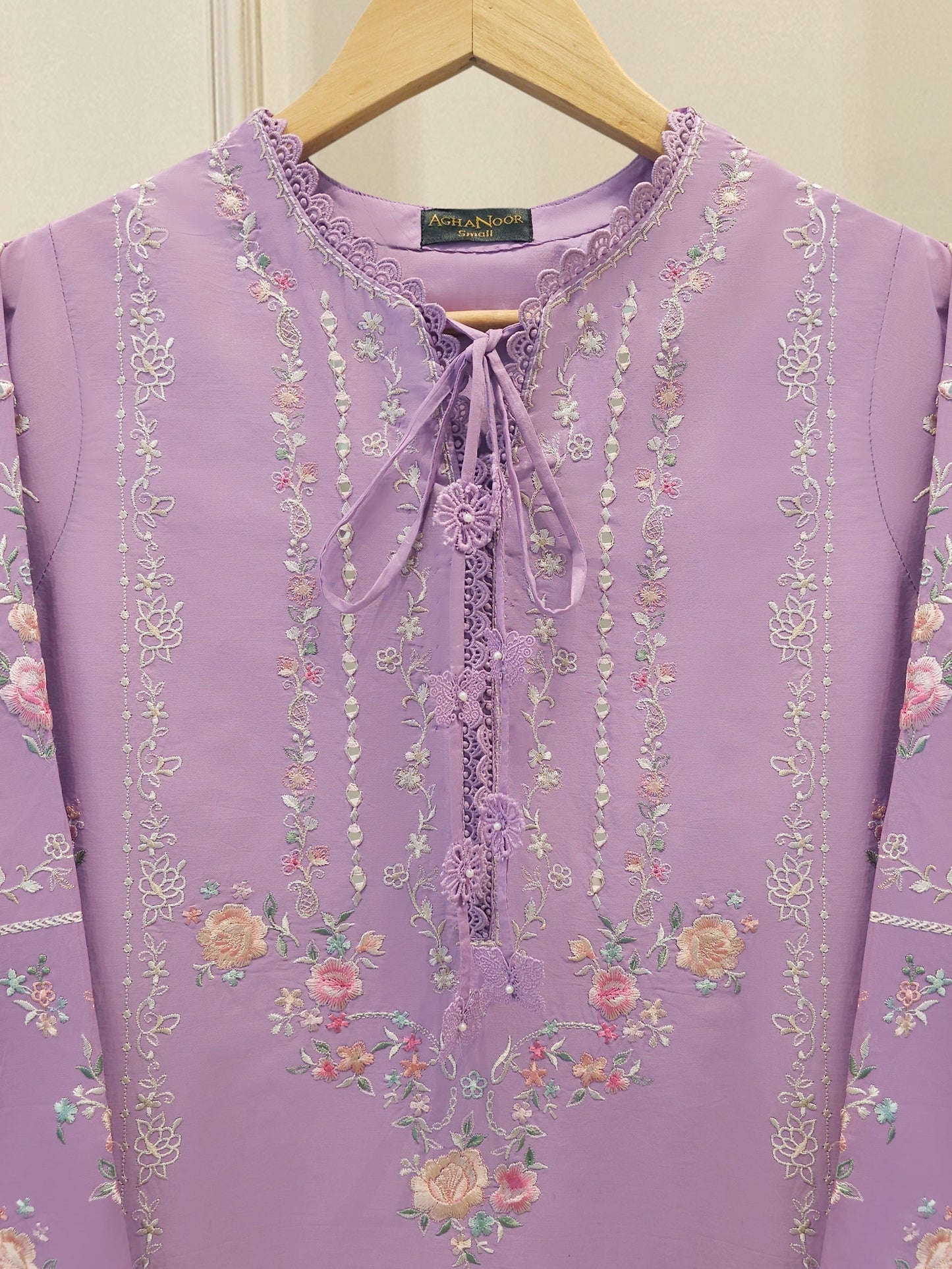 2 Piece - Embroidered Cambric Suit S115007