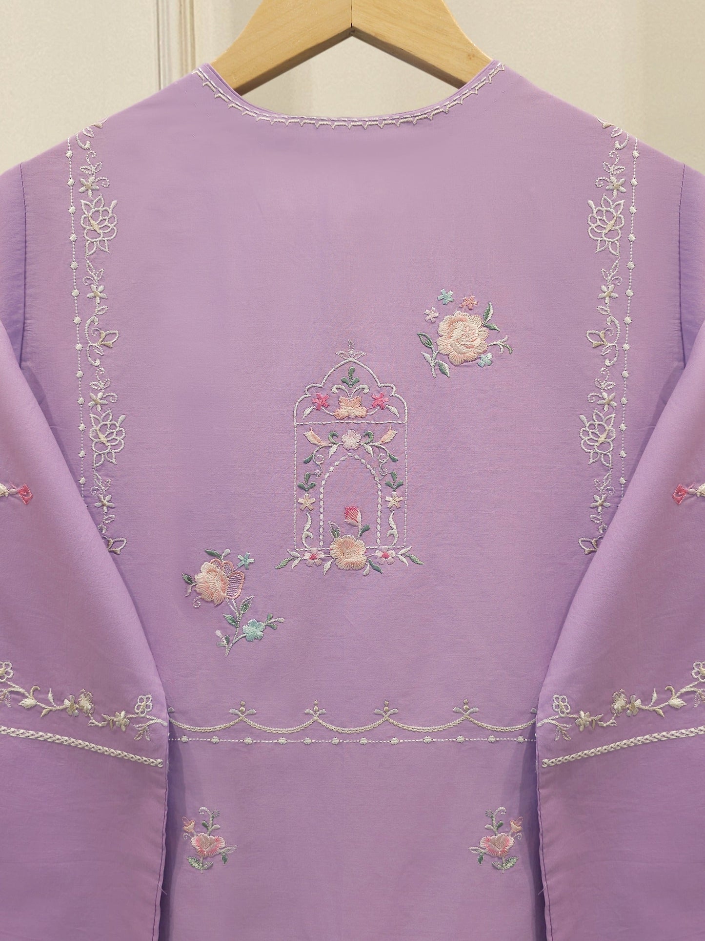 2 Piece - Embroidered Cambric Suit S115007