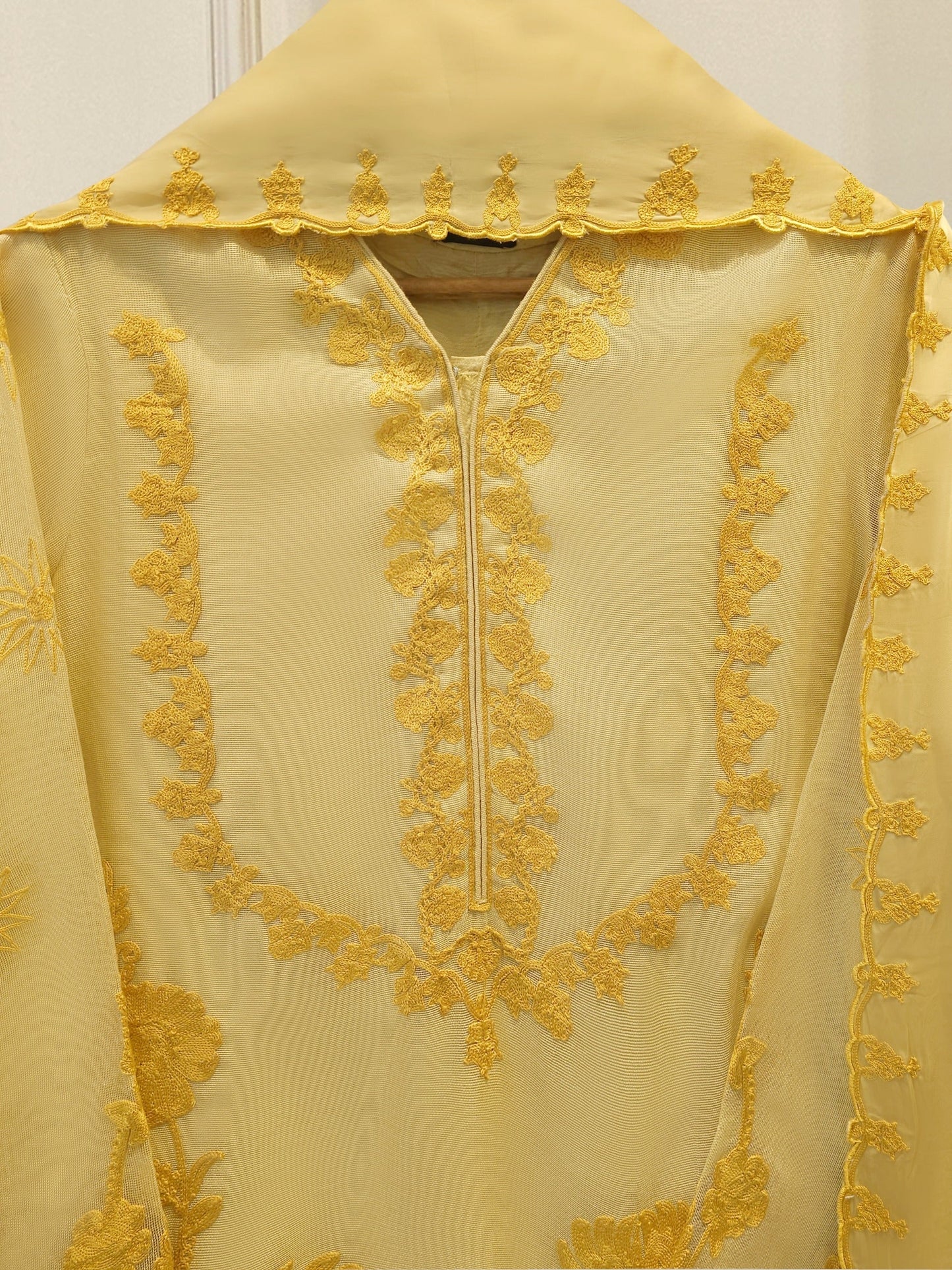 3 Piece - Pure Embroidered Cotton Net Suit