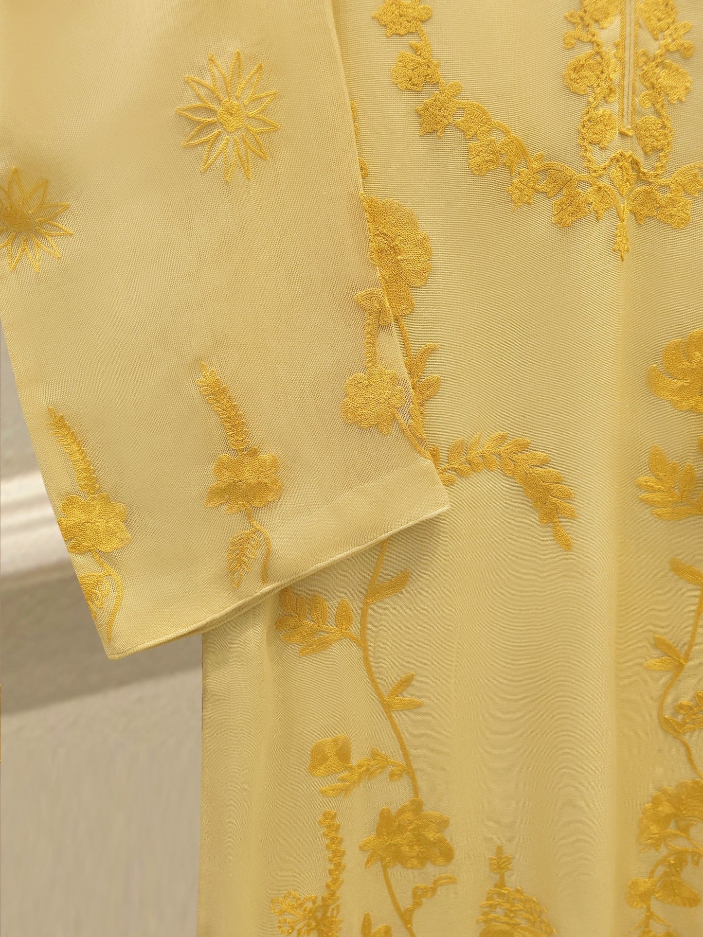 3 Piece - Pure Embroidered Cotton Net Suit