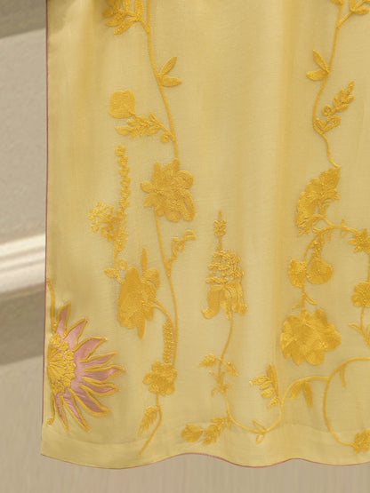 3 Piece - Pure Embroidered Cotton Net Suit
