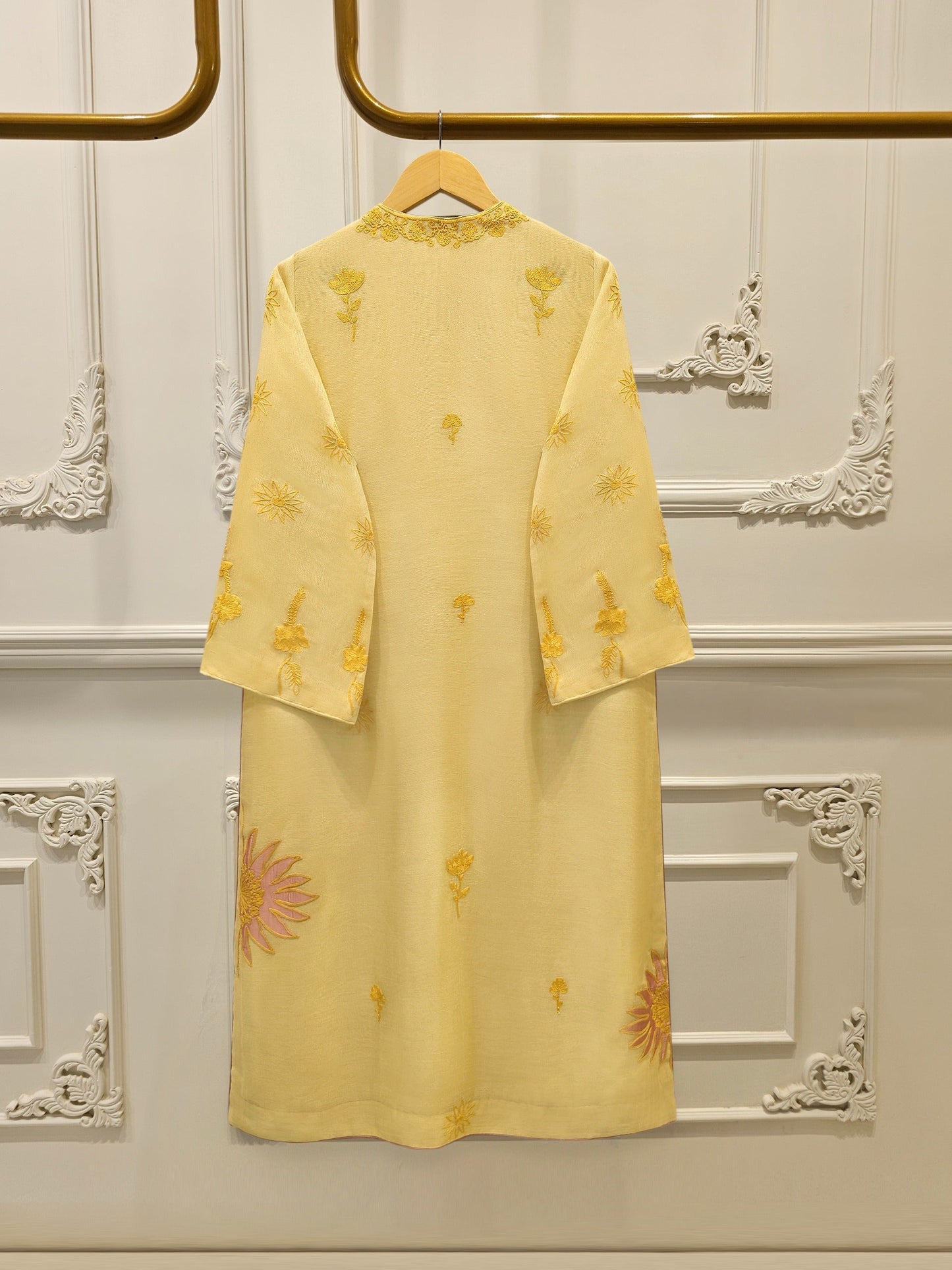 3 Piece - Pure Embroidered Cotton Net Suit