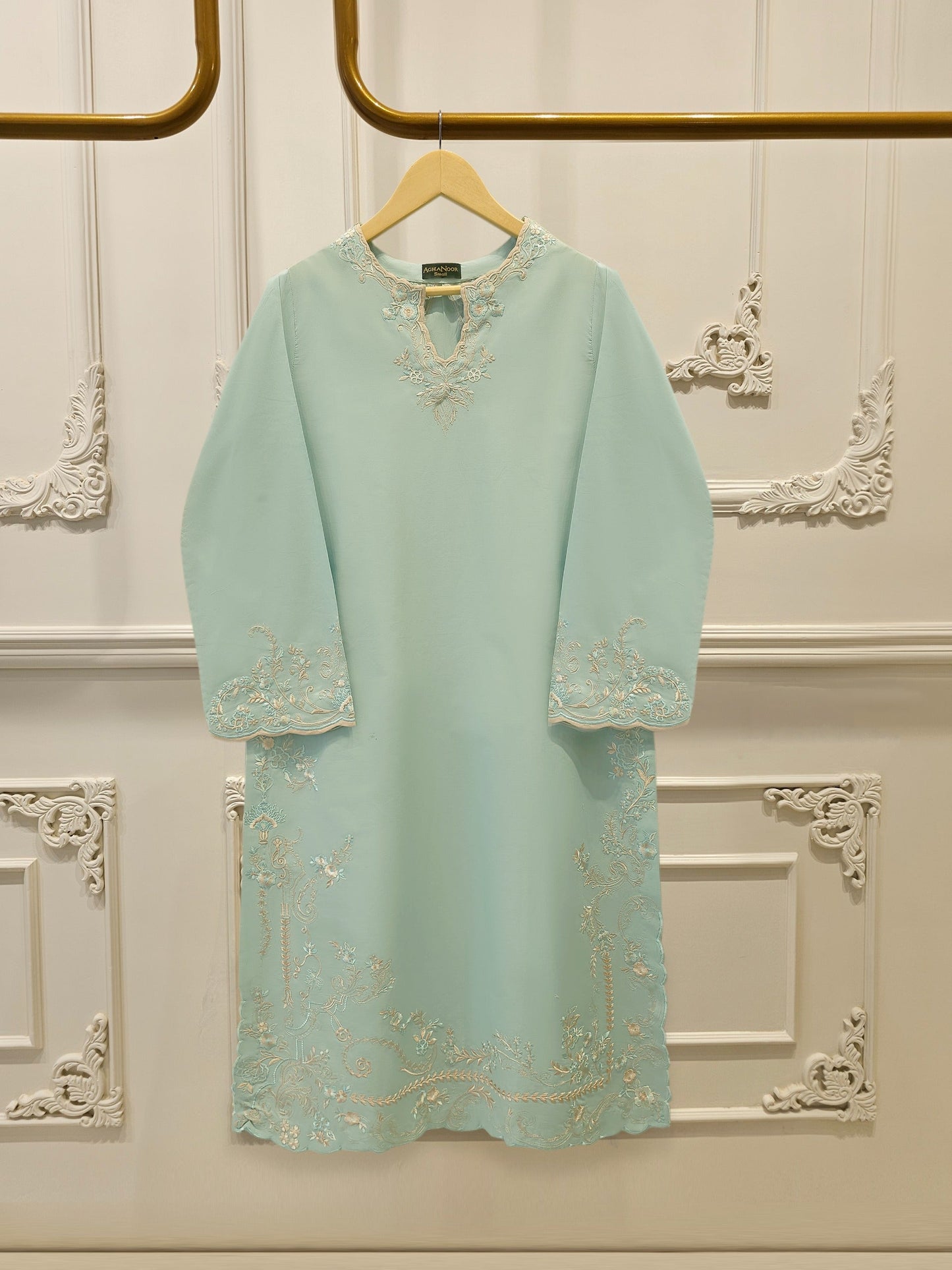 2 Piece - Embroidered Cambric Suit
