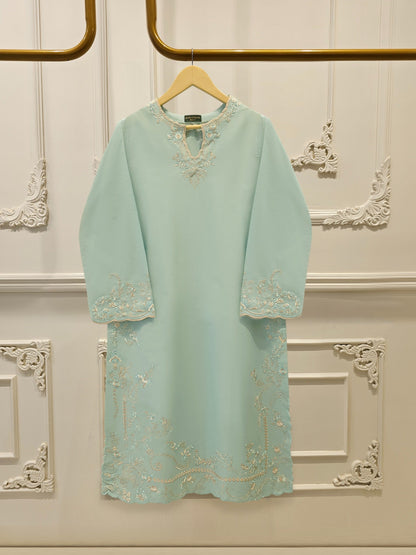 2 Piece - Embroidered Cambric Suit
