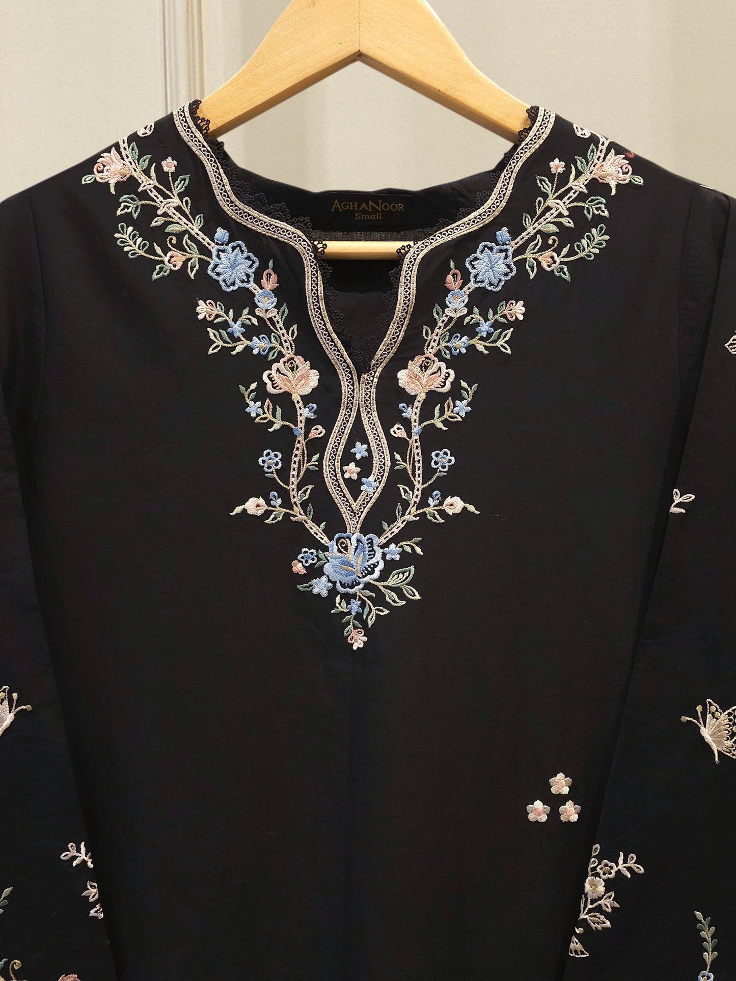 2 Piece - Embroidered Cambric Suit