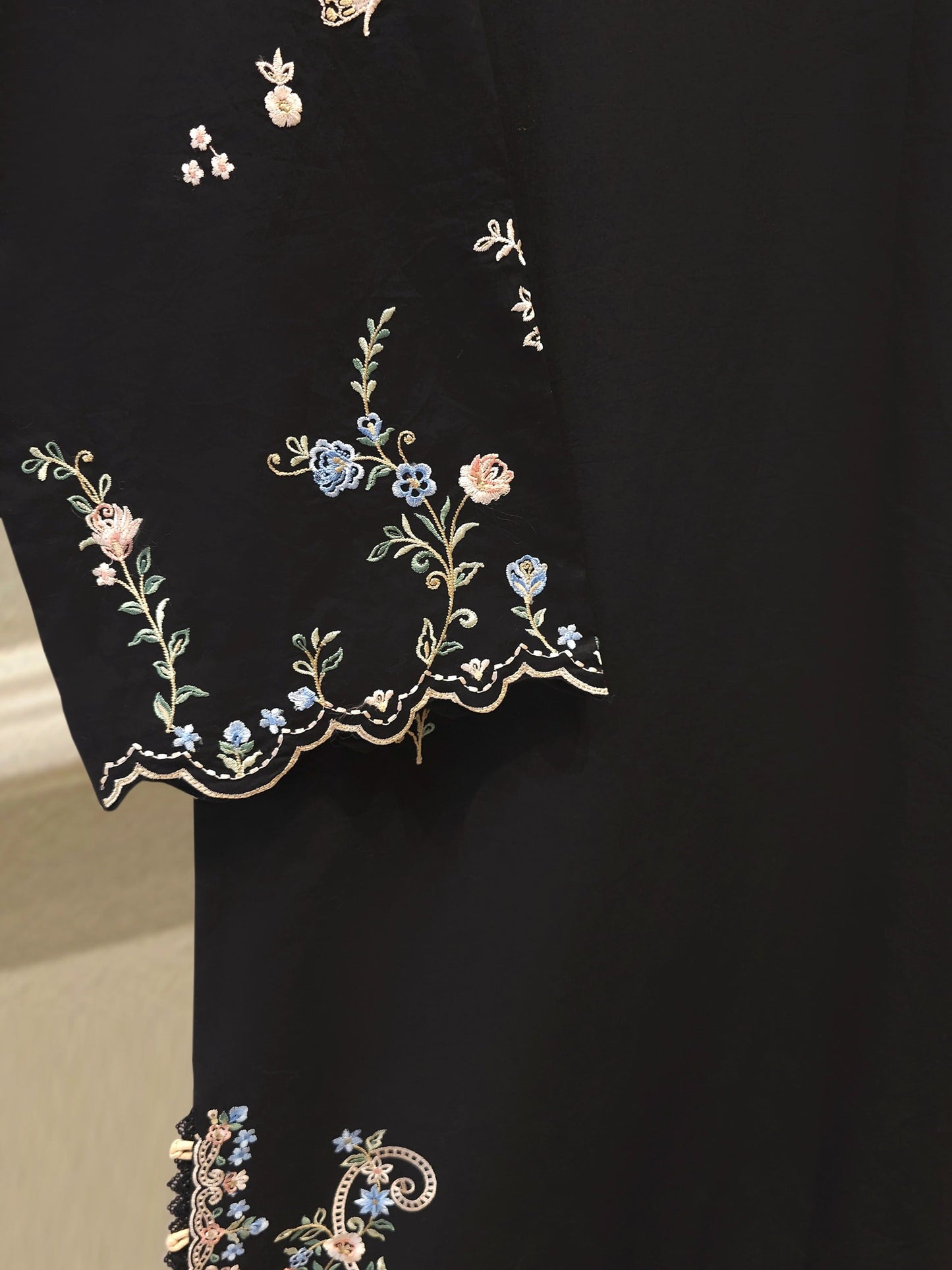 2 Piece - Embroidered Cambric Suit