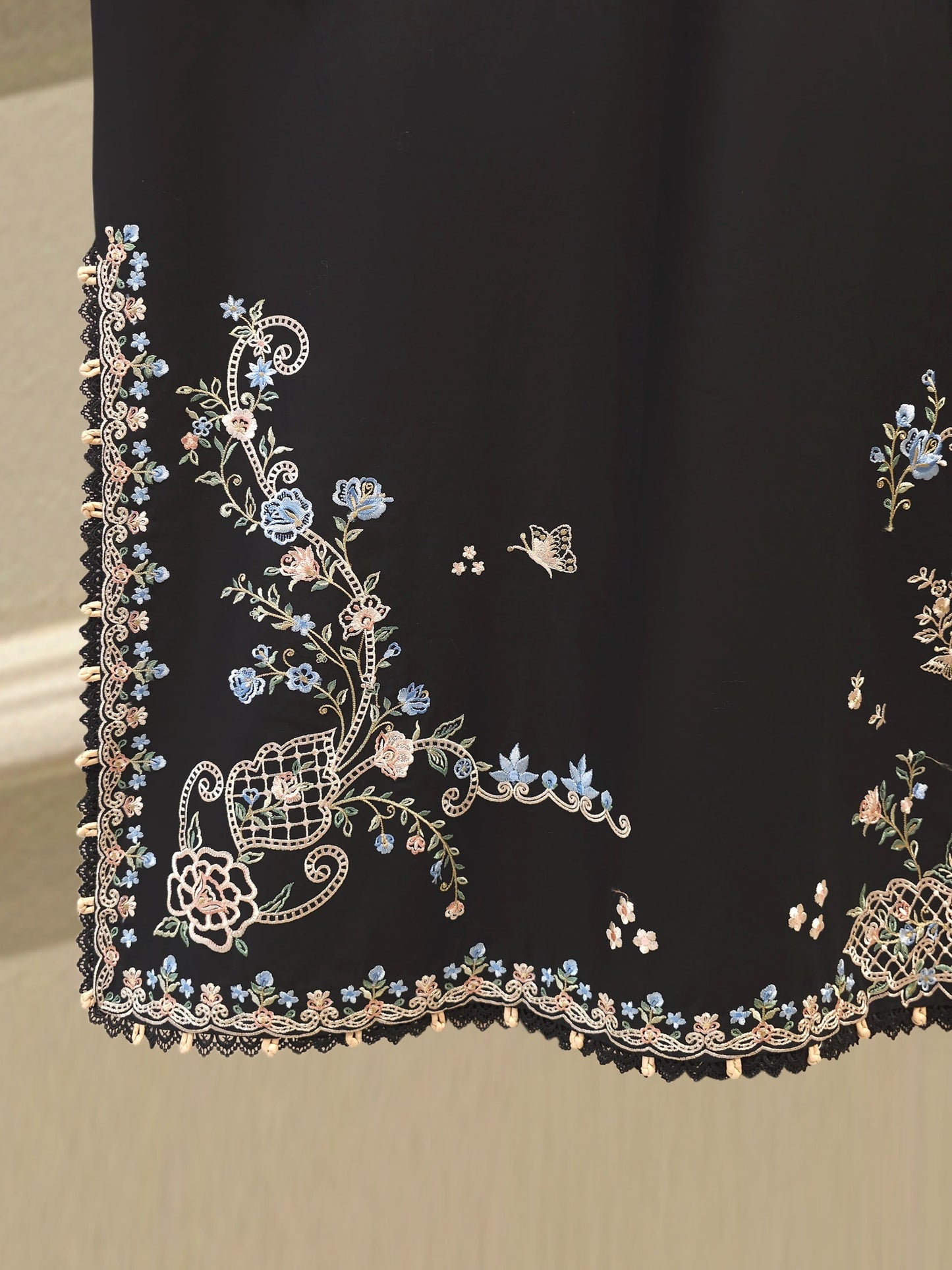 2 Piece - Embroidered Cambric Suit