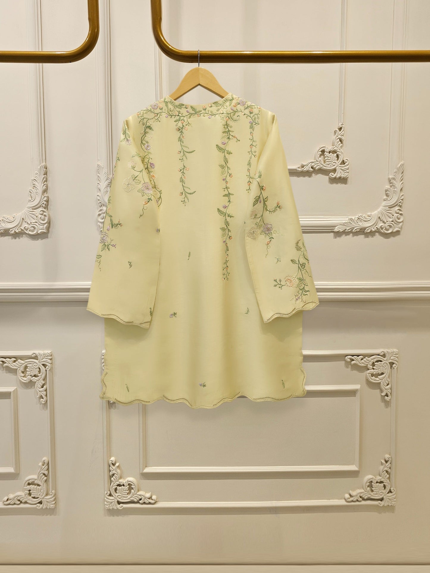 2 Piece - Embroidered Shesha Silk suit