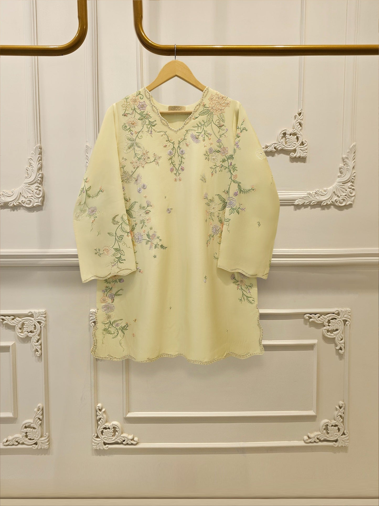 2 Piece - Embroidered Shesha Silk suit