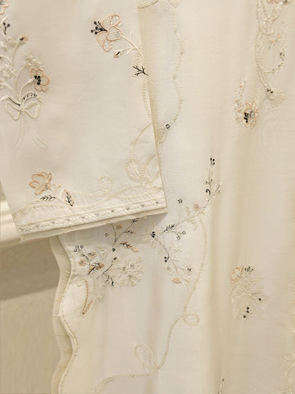 2 Piece- Pure Shisha Silk Embroidered Suit