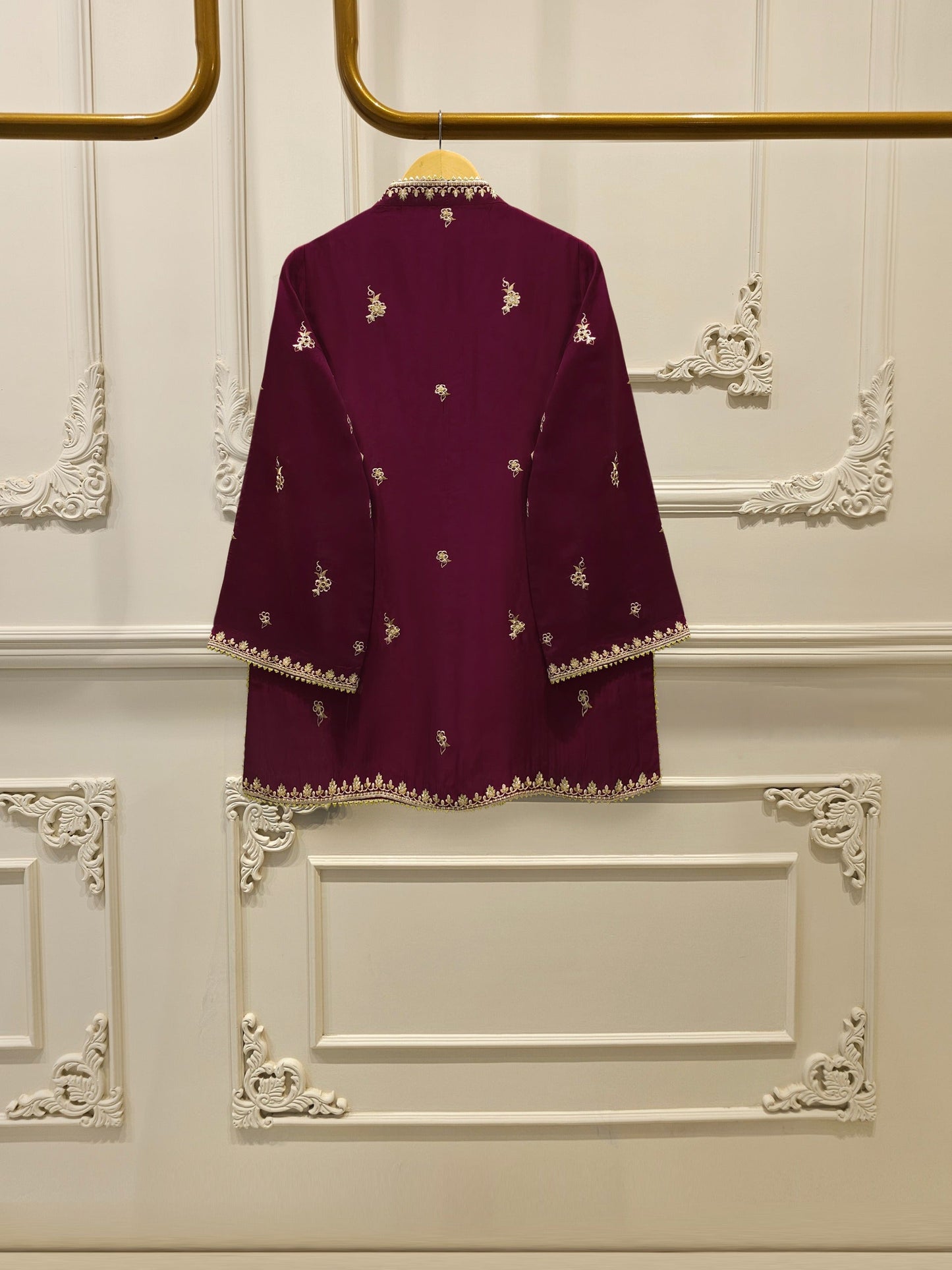 3 Piece- Pure Shisha Silk Embroidered Suit S115008