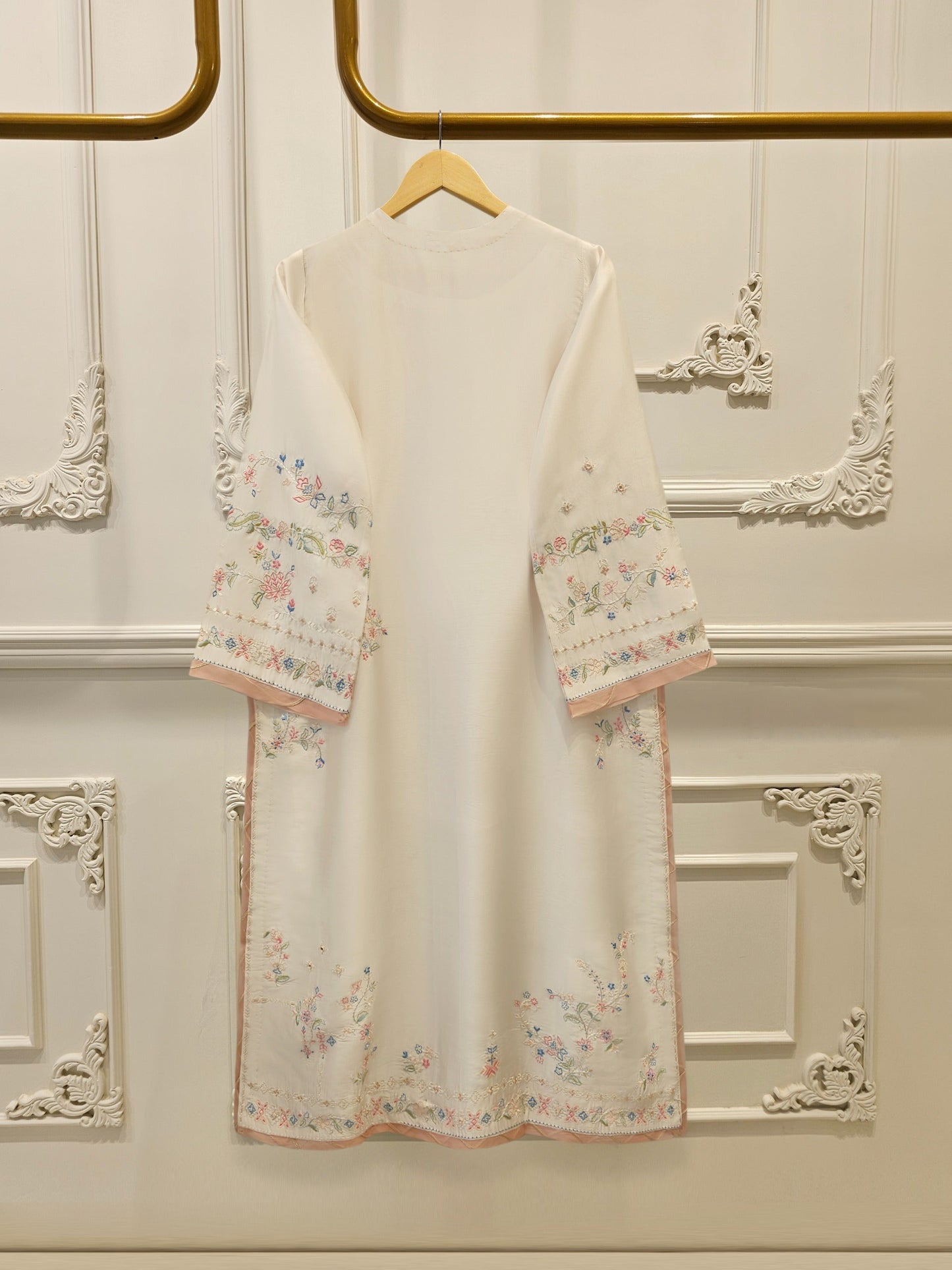 3 Piece- Pure Shisha Silk Embroidered Suit S115039