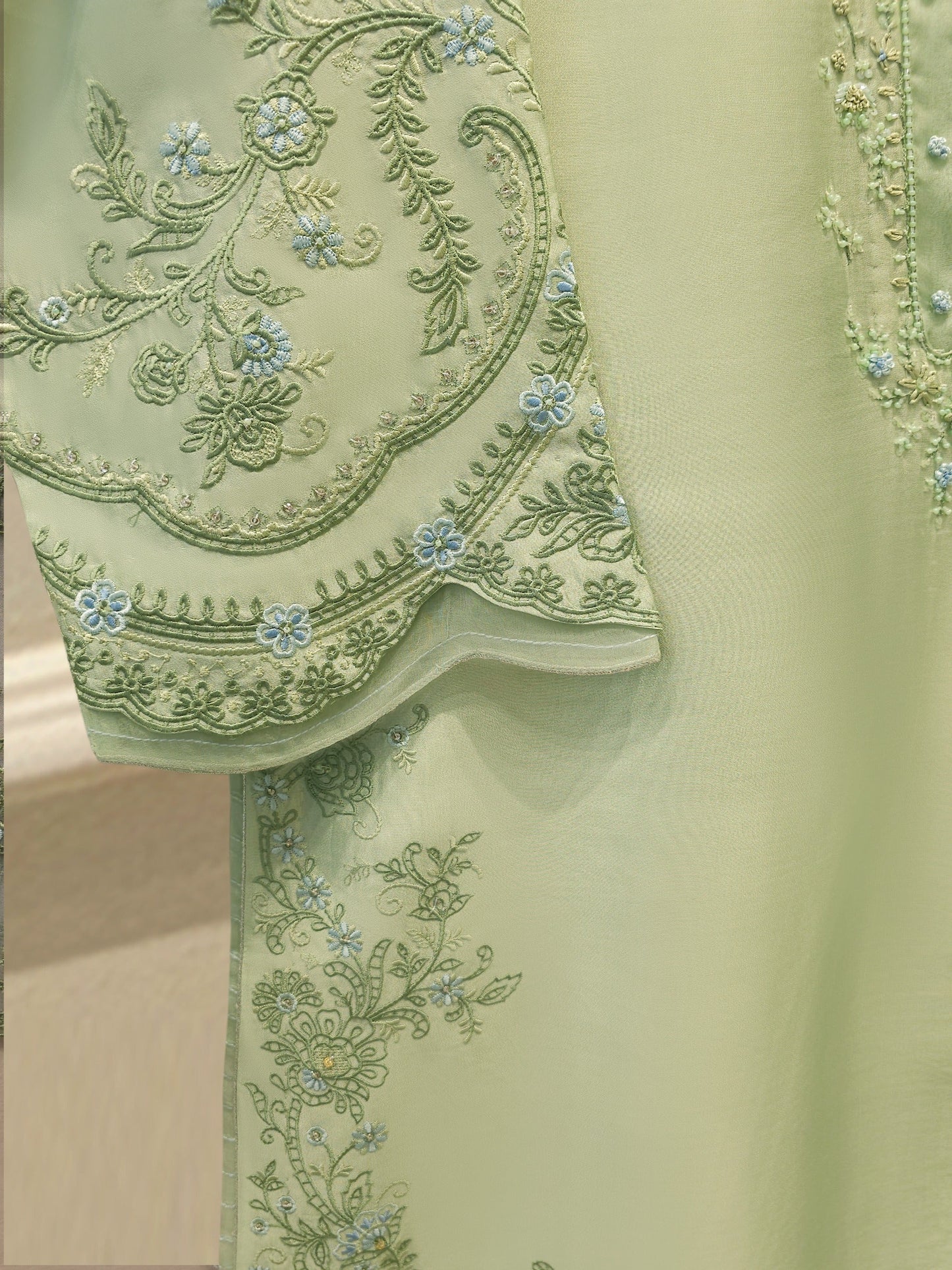 3 Piece- Pure Shisha Silk Embroidered Suit