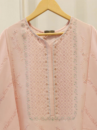 2 Piece - Embroidered Cambric Suit