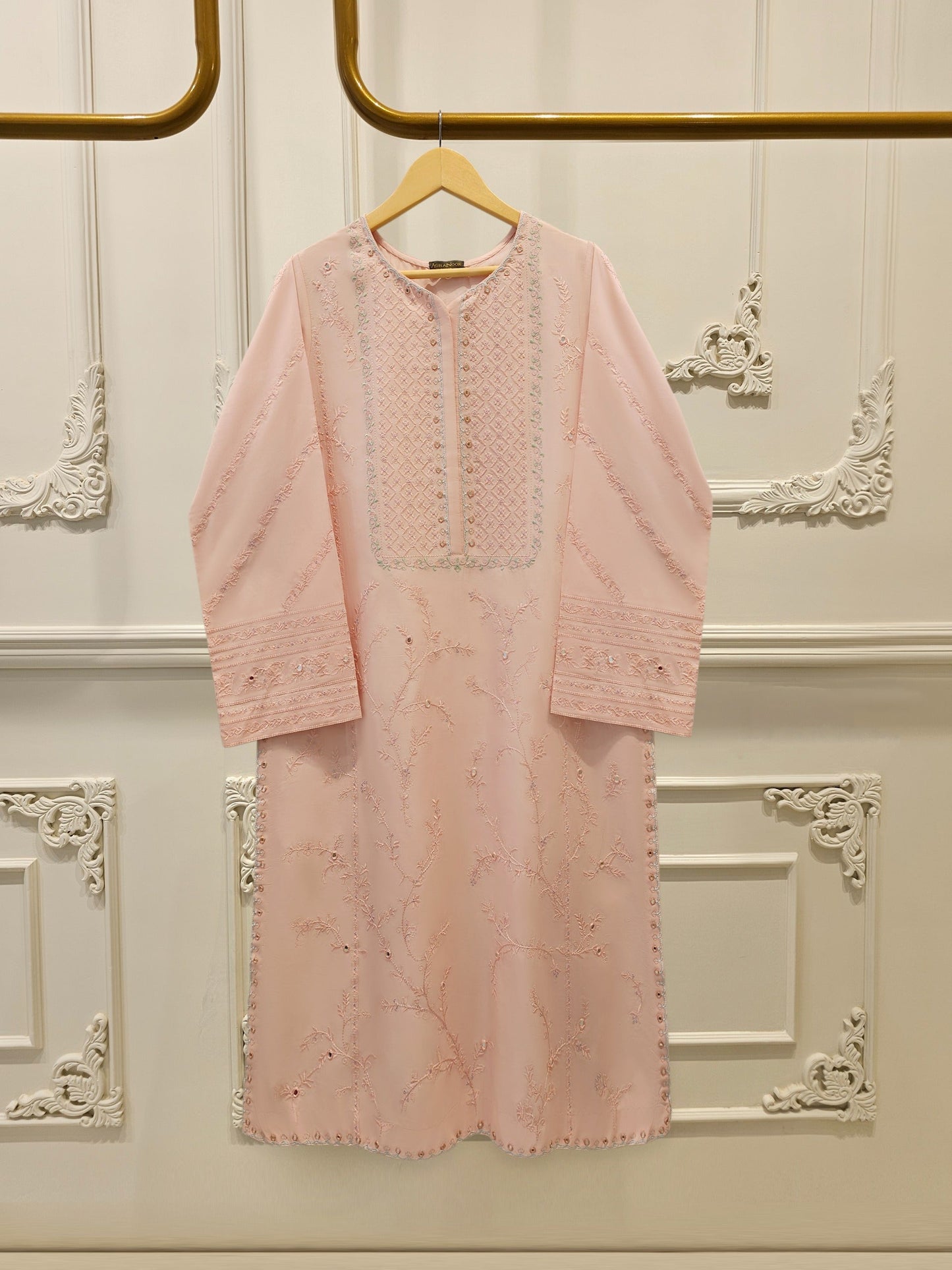 2 Piece - Embroidered Cambric Suit