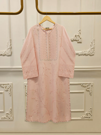 2 Piece - Embroidered Cambric Suit