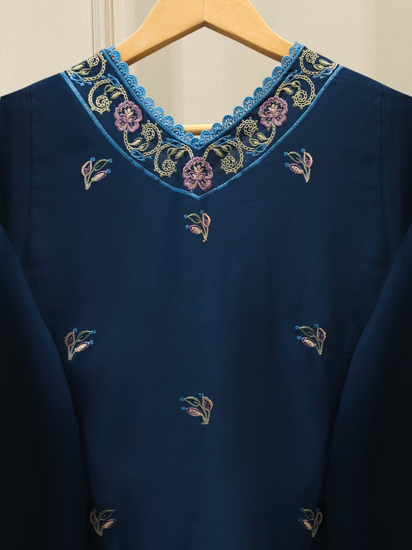 3 Piece- Pure Shisha Silk Embroidered Suit S115078