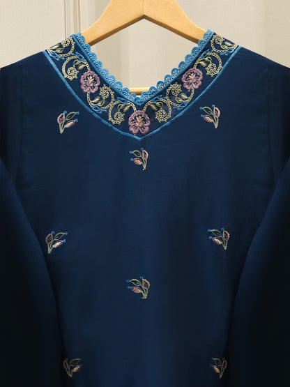 3 Piece- Pure Shisha Silk Embroidered Suit S115078