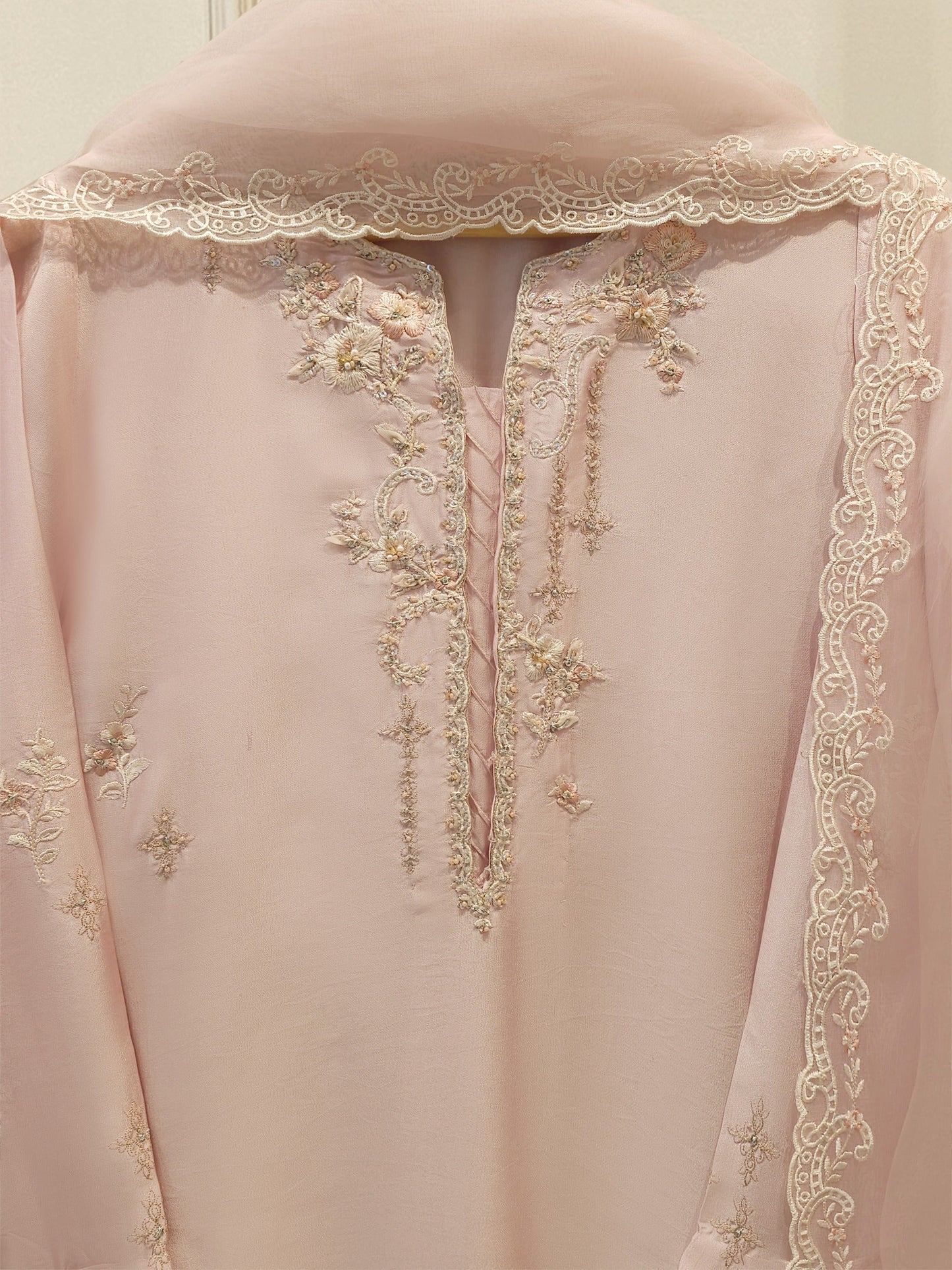 3 Piece- Pure Shisha Silk Embroidered Suit S115042