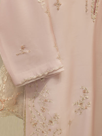 3 Piece- Pure Shisha Silk Embroidered Suit S115042