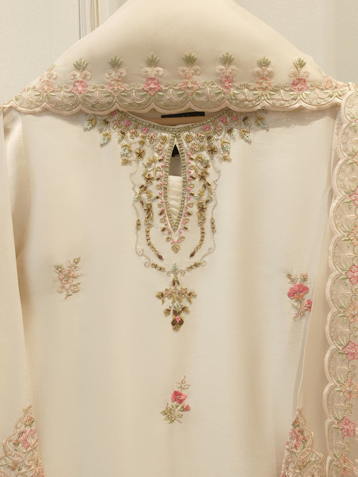 3 Piece- Pure Shisha Silk Embroidered Suit S115086